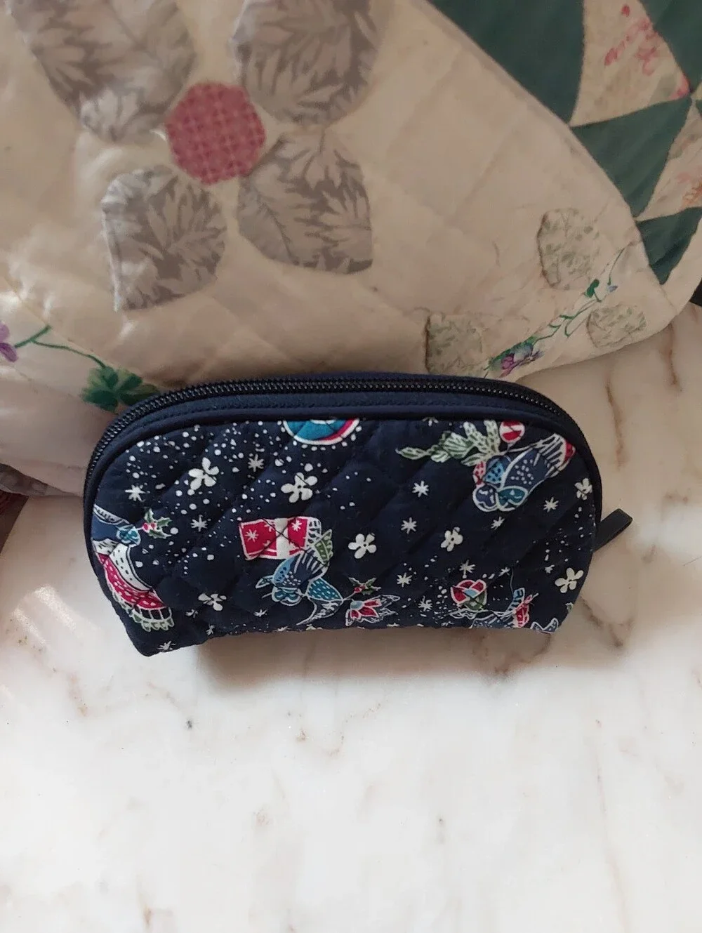 Vintage Vera Bradley Halloween Owls Bag, 2018 Quilted Cotton Cosmetics Case